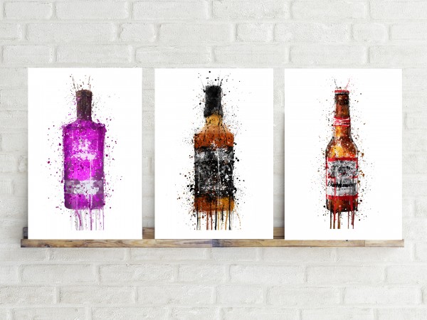 Alcohol Splatter Art Canvas prints
